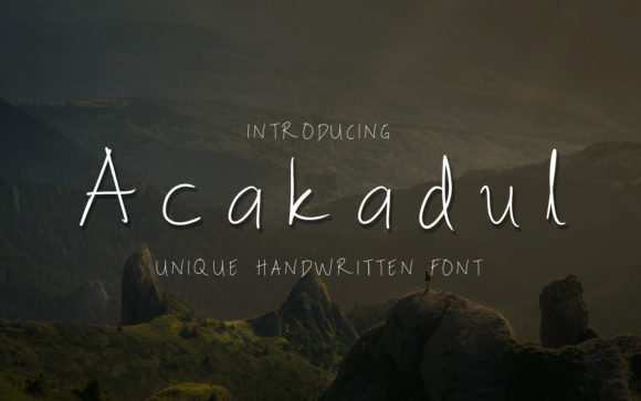Acakadul: A Relaxed Handwritten Font for Modern Editorial