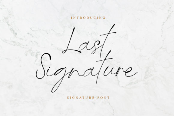 Last Signature: A Delicate Script Font for Makers