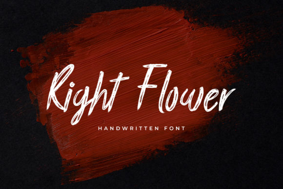 Right Flower: A Handwritten Font for Campaigns