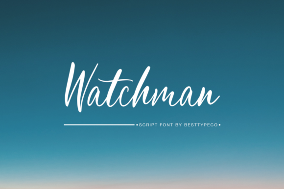 Watchman: A Refined Script Font for Handmade Labels, Invitations & Craft Designs